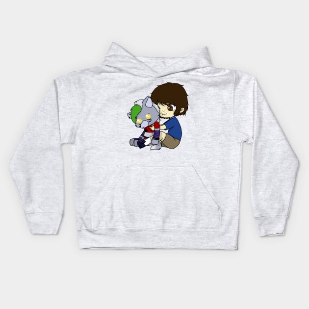 FNAF security breach (gregory and roxanne plush) Kids Hoodie by LillyTheChibi